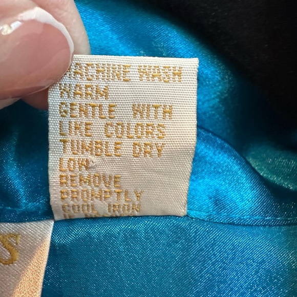 Vintage Victoria’s Secret Gold Label Teddy & Robe Set Size Medium M Ocean Blue - Picture 14 of 15